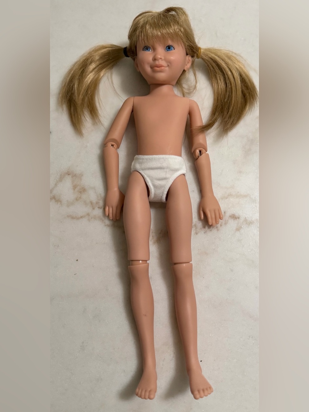 American Girl 16" Hopscotch Hill Logan Doll Blond Hair Blue 2003 Pleasant Compan